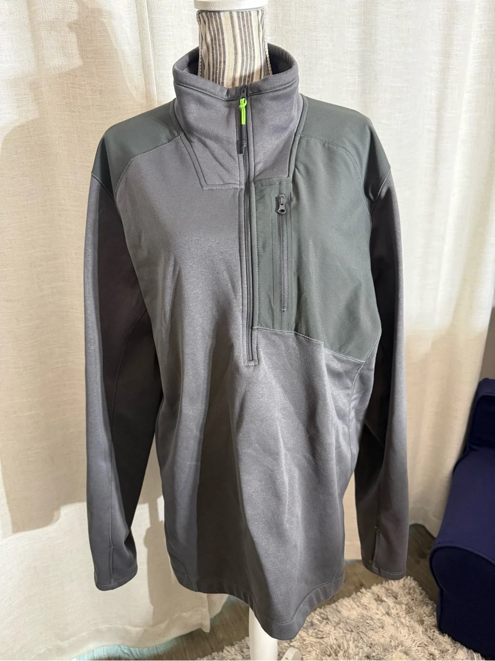 The North Face Men's Half-Zip Performance Pullover Jacket - Dark Gray
